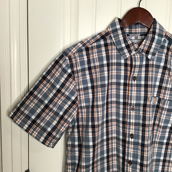 CARHARTT Essential Short Sleeve Plaid Shirt. - Picture 3 of 13